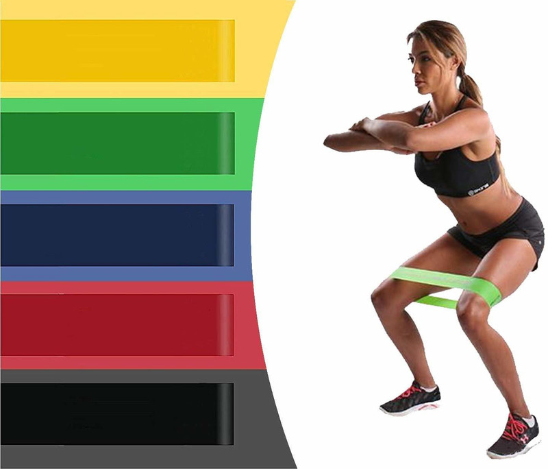 NS WORLD Resistance Bands Mini Loop Perfect for Toning & Home Workout pack of 5 Fitness Band(Pack of 5)