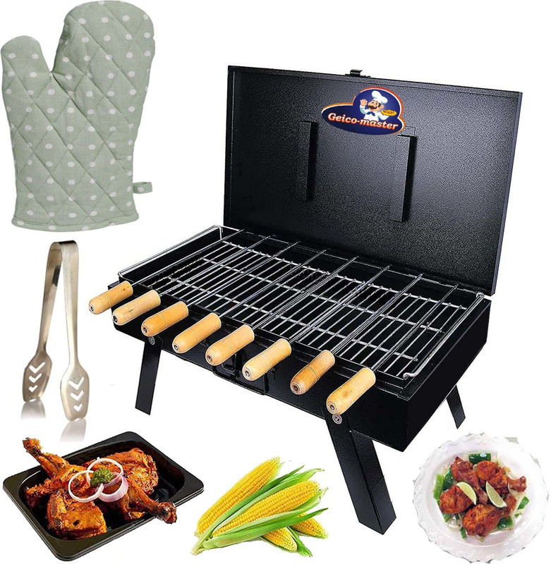 Geico master AluminumTandoorMakerBakingOven,SilverGasTandoorBBQGrillFoodSteamer Charcoal Grill
