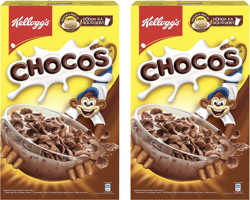 Kellogg’s Chocos, High in Calcium and Protein, Breakfast Cerealss Box