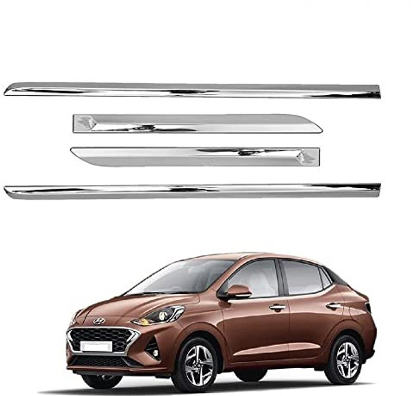 Bubu Car door full chrome side beading for Hyundai Aura Car (set of 4) Car Beading Roll For Door(5 m)