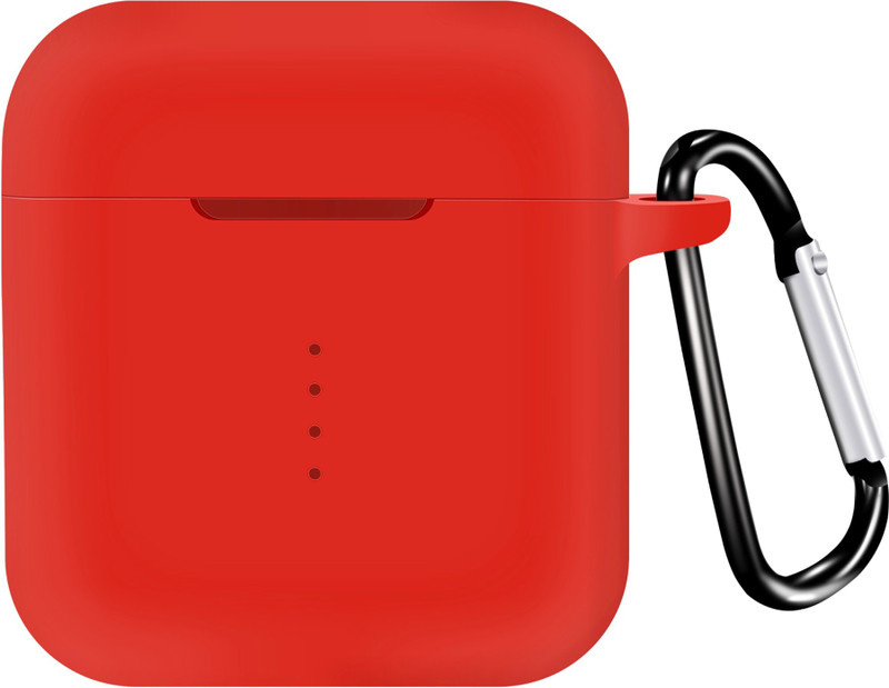 J Front & Back Case for Boat 141 / 148 Silicon Airdopes TWS Cover Earbuds Not Included (Only Cover) (Red)(Red, Silicon)