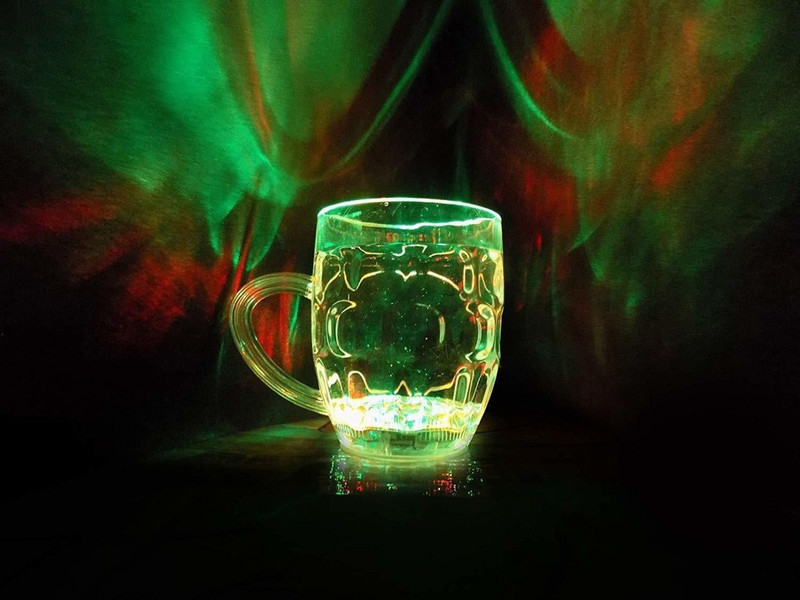 MSN friends gift Rainbow Magic Color Cup with LED Light Party (250 ml) cup Plastic Mason Jar(250 ml)