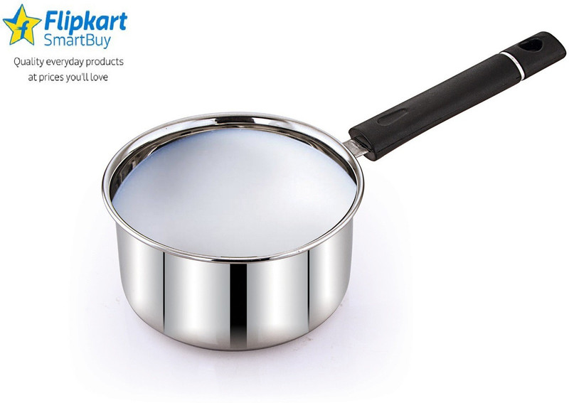 Klassi Kichen Sauce Pan ( 16cm) Silver Milk Pan 16 cm diameter 1 L capacity(Stainless Steel, Induction Bottom)