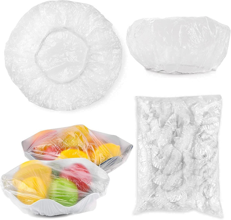 Honch Elastic Stretch Adjustable Bowl Lids 20 inch Lid Set, Pack of 100(Plastic)