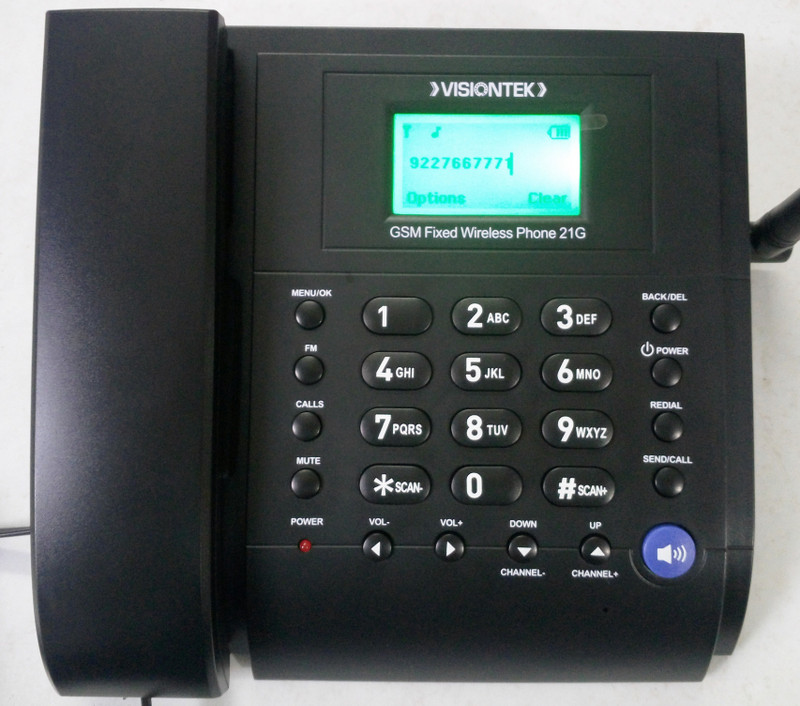 VisionTek 21G GSM Walky Cordless Landline Phone(Black)