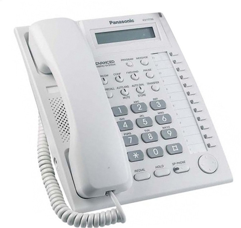 Panasonic KX-T7730X Corded Landline Phone with Answering Machine(White)