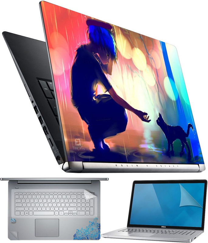 FineArts Anime Girl with Cat 4 in 1 Laptop Skin Pack with Screen Guard, Key Protector and Palmrest Skin Combo Set(Multicolor) RS.299 (75.00% Off) - Flipkart