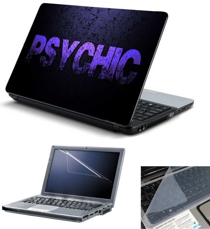 Geek Psychic 3in1 Laptop Skins with Laptop Screen Guard and Key Protector HQ 15.6 Inch Combo Set(Multicolor)