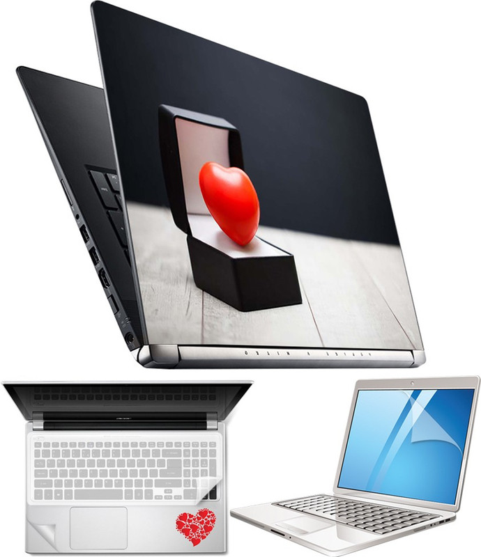 FineArts Heart H07 4 in 1 Laptop Skin Pack with Screen Guard, Key Protector and Palmrest Skin Combo Set(Multicolor) RS.349 (70.00% Off) - Flipkart