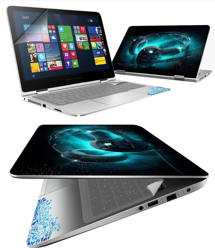 FineArts Headphone 4 in 1 Laptop Skin Pack with Screen Guard, Key Protector and Palmrest Skin Combo Set(Multicolor) RS.299 (75.00% Off) - Flipkart