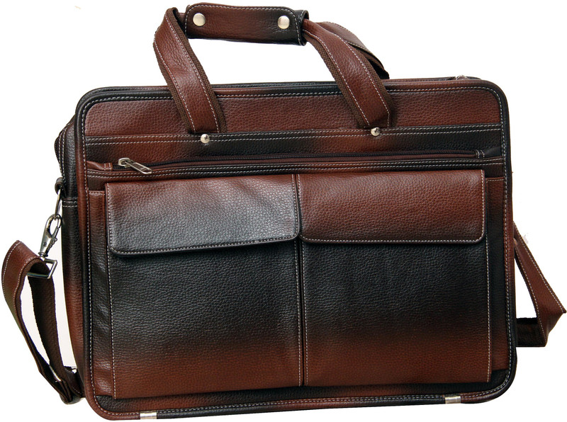 Jacy London 15 inch Expandable Laptop Messenger Bag(Brown)