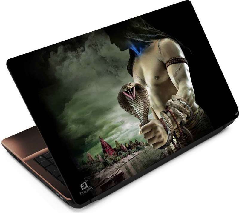 FineArts Lord Shiva Vinyl Laptop Skin Compatible for 15.6 inch(Theme: Spiritual)