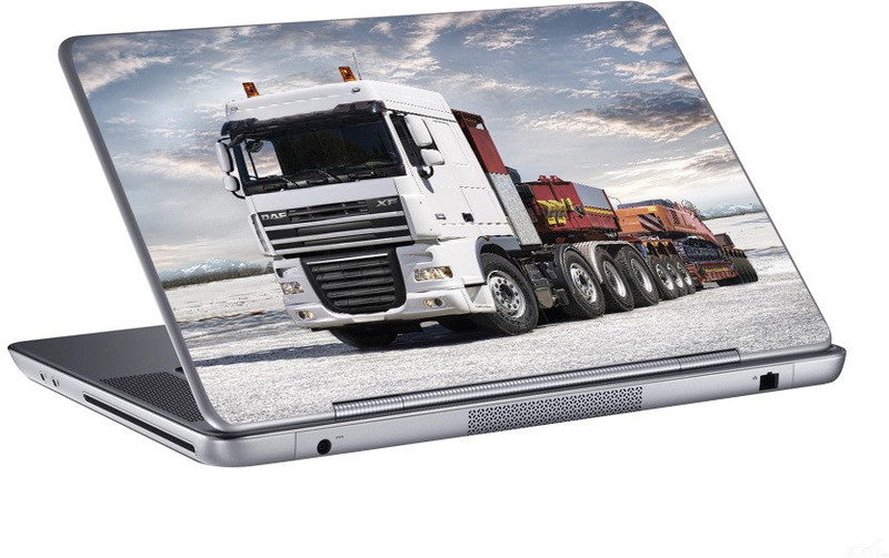 AV Styles heavy load truck with crane skin Vinyl Laptop Decal 15.6