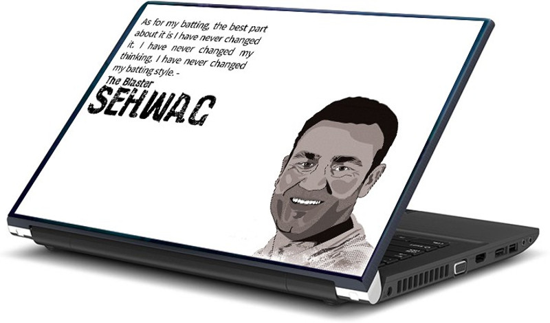 ShopMantra Virender Sehwag Quote Vinyl Laptop Decal 15.6