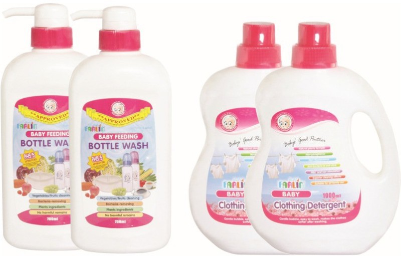 Farlin Anti Bacterial Baby Detergent com Bottle Wash(4)