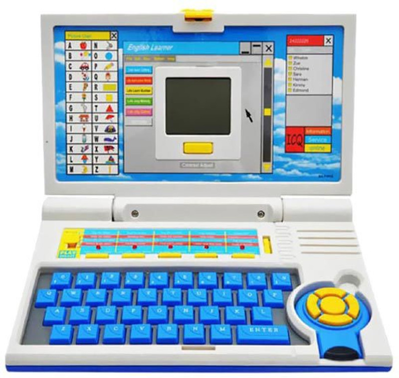 Toyoz Kids English Learner Laptop-BL(Multicolor)