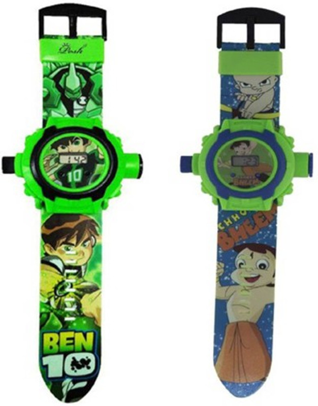 COSMART COMBO SPIDERMAN AND BEN 10 24 IMAGE PROJECTOR WATCH PACK OF - 2(Multicolor)