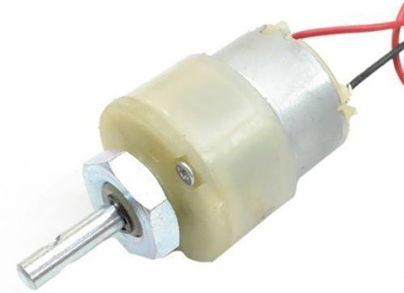 Kimaginations 1000 RPM 12v DC Center Shaft Gear Motor(White)