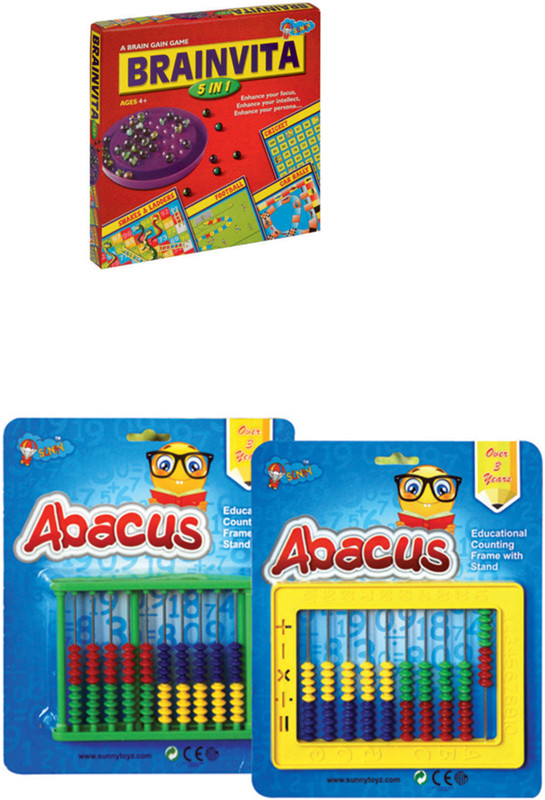 Sunny Super Abacus with Brainvita(Multicolor)
