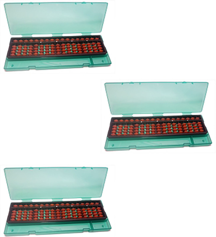 Sae Fashions Sae Brown 17 Rod Abacus Kit With Box(Brown)