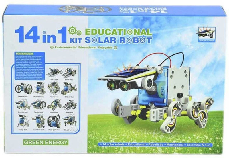 Prostuff 14 in 1 Solar Powered Robot Kit Toy For Children (Multicolor)(Multicolor)