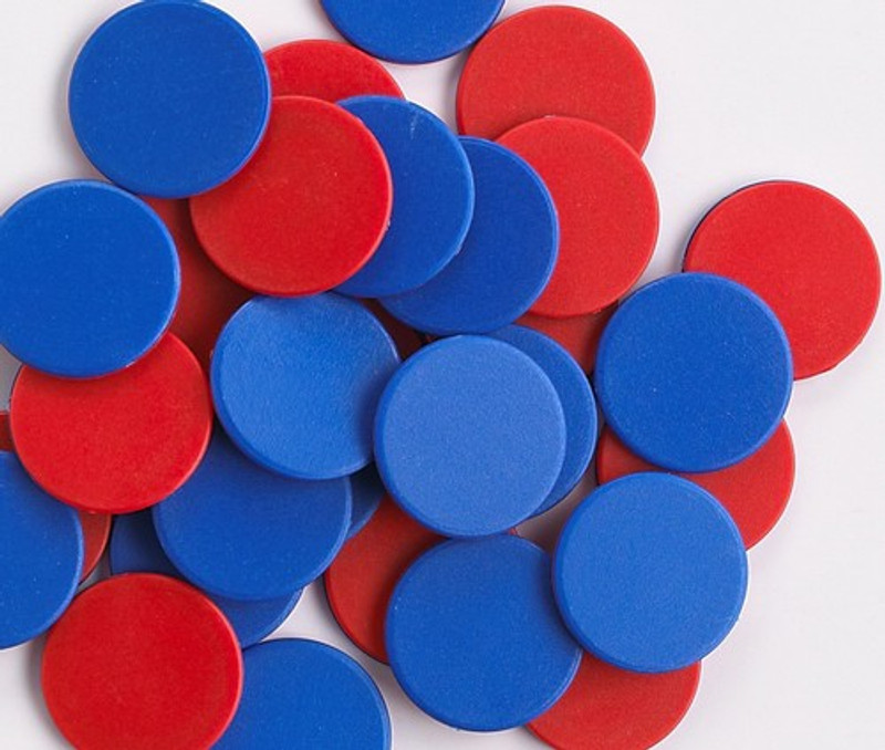 Math Buddy Labs Two Coloured Counters(Blue, Red)