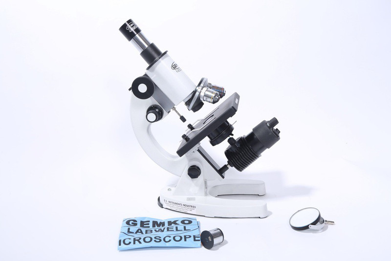 Gemkolabwell school compound student microscope(White, Black)