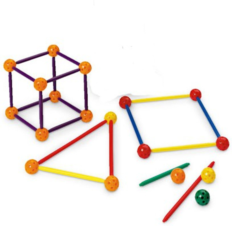 Math Buddy Labs Stic and Ball 3D Geometry Set(Multicolor)