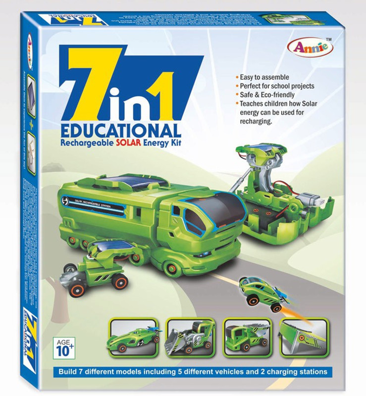 Annie 7 in 1 Educational Rechargable Solar Energy Kit Series - 1(Multicolor)