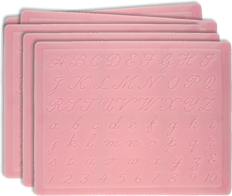 EduMart.in Handwriting Improvement Slate Alphabet Cursive Uppercase and Lowercase With Numbers 1 to 10 - Pack of 5(Multicolor)