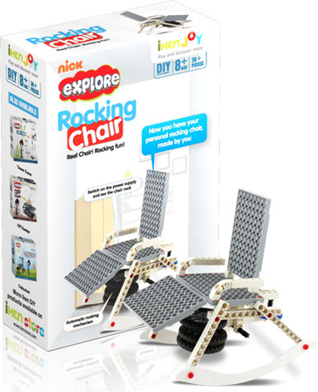 iKen Joy Rocking chair(White, Grey)