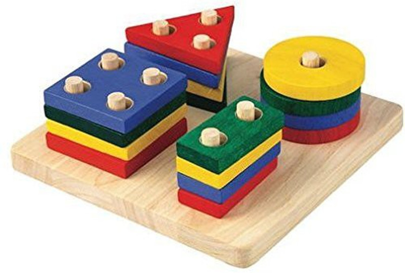 Plan Toys Geometric Sorting Board(Multicolor)