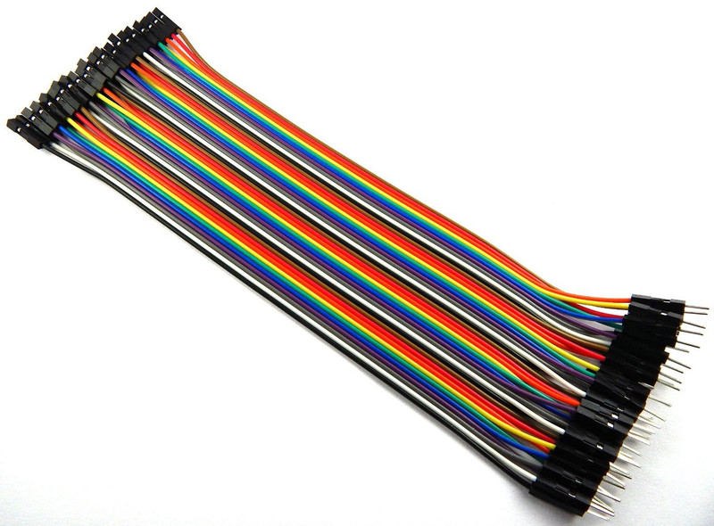 DIY-eCraft Male to Female 40pin Dupont Jumper Wire. 40pc, 20cm, 10colours(Multicolor)