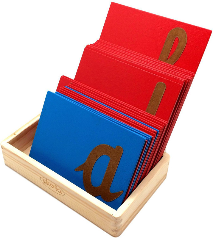 Skola Sandpaper Letters Tracing English Cursive Letters(Multicolor)