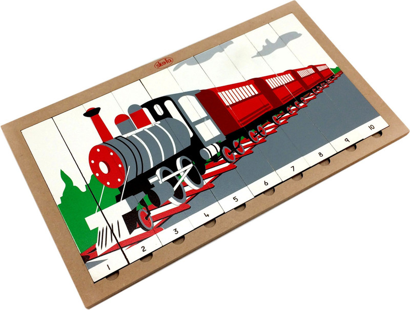 Skola Sequencing Puzzle: Train - Learn number system from 1 to 10(Multicolor)