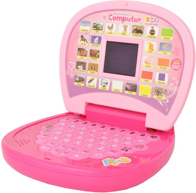A R ENTERPRISES Toy English Learning Laptop for Kids(Pink)