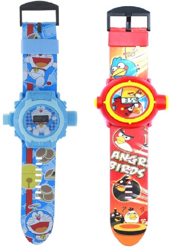 New Pinch Combo Of Blue & Red Bird Projector Watch-24 Images(Multicolor)