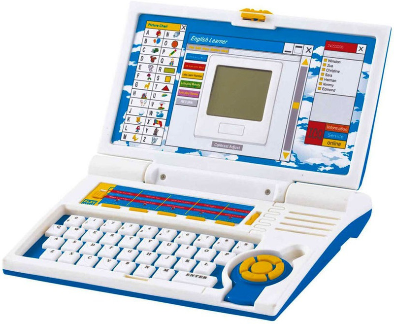 A R ENTERPRISES TOY KIDS ENGLISH LEARNER LAPTOP(Blue)