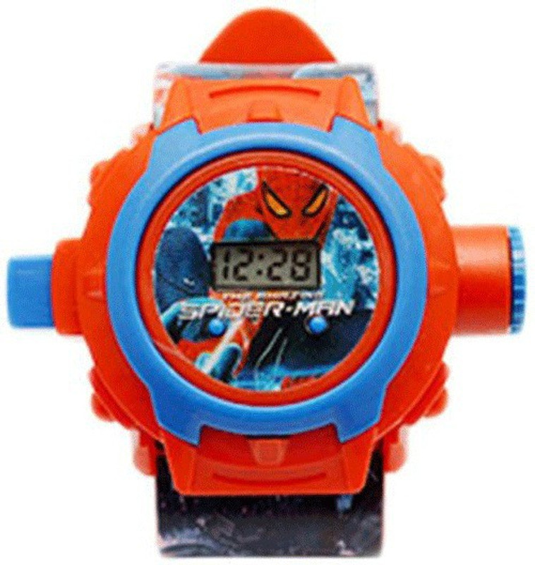 Kidsglee New Pinch Spider Man Projector Watch-24 Images(Multicolor)