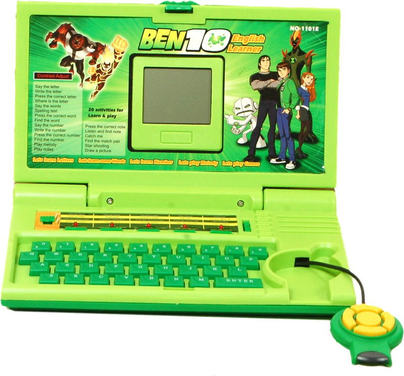 Trounce Ben 10 English learner laptop for Kids(Green)