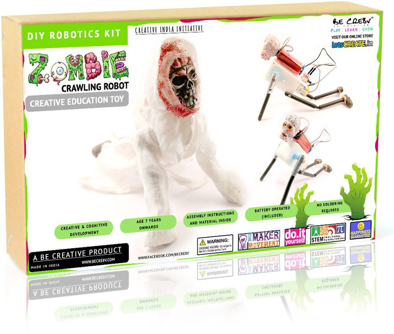 Be Cre8v Zombie Crawler DIY Robotics Kit(Multicolor)