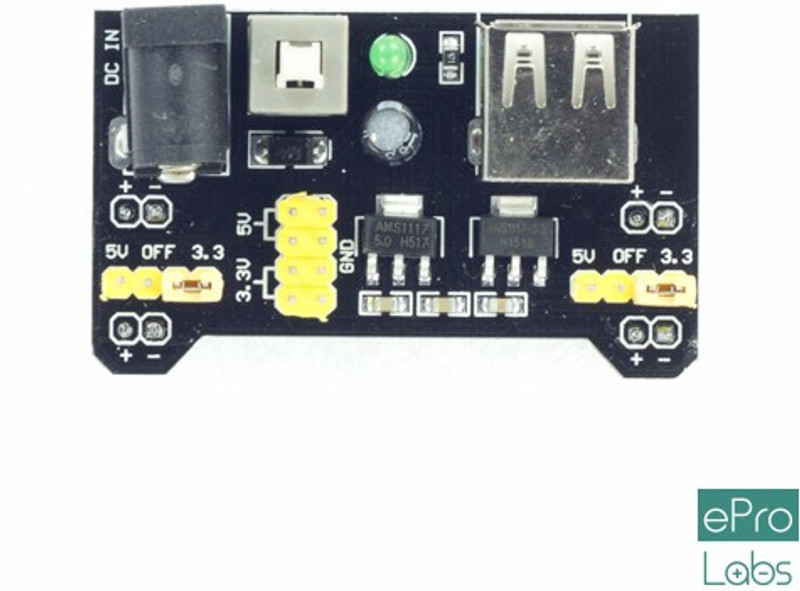 ePro Labs Breadboard Power Supply Module 3.3V 5V(White)