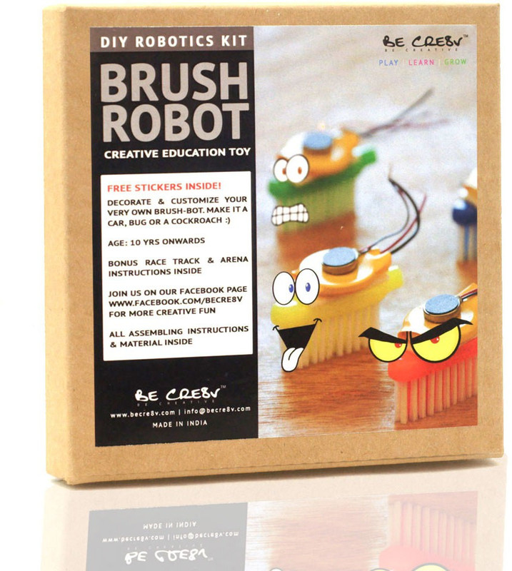 Be Cre8v Brush Bot Diy Robotics Kit(Red)