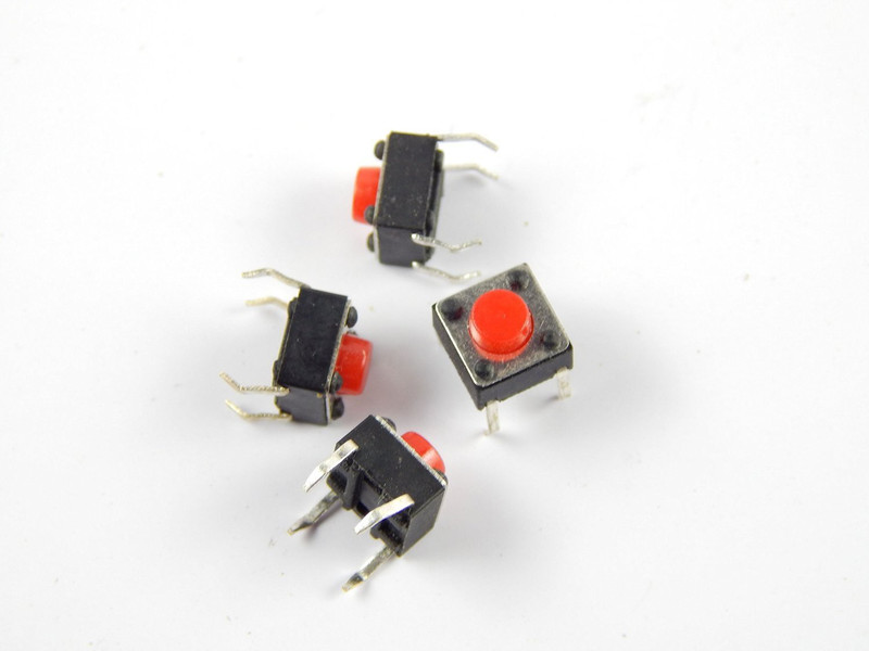 Robo India Tactile Switch micro - Push to ON button (20 Pcs)(Multicolor)