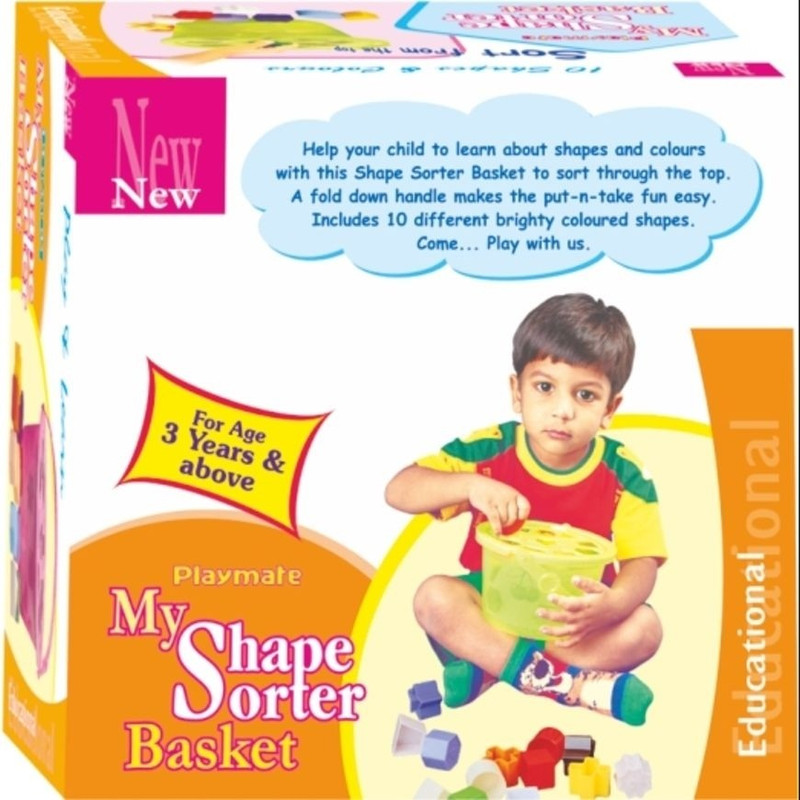 Playmates Toys My Shape Sorter Basket(Multicolor)