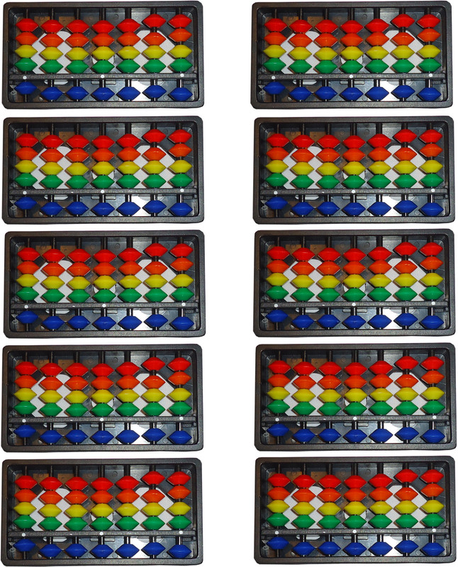 Sae Fashions Multicolor 7 Rod Abacus Kit Set Of 10(Multicolor)