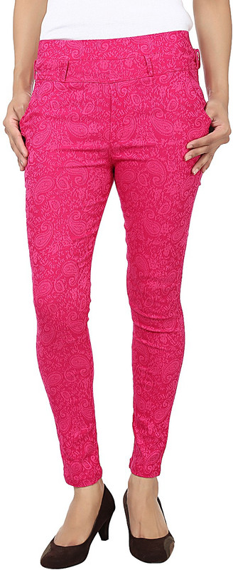 Purple Feather Pink Jegging(Self Design) Purple Feather Pink Jegging(Self Design)