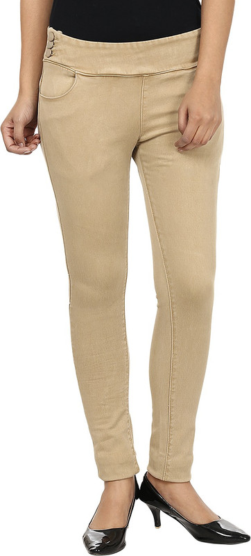 Fashion Cult Beige Jegging(Solid) Fashion Cult Beige Jegging(Solid)
