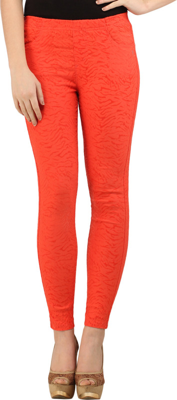 Xpose Orange Jegging(Printed) Xpose Orange Jegging(Printed)