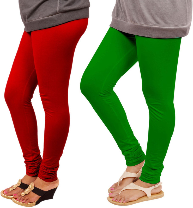 Leggings World Legging(Dark Green, Red, Solid) Leggings World Legging(Dark Green, Red, Solid)